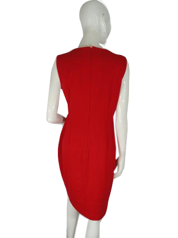 Load image into Gallery viewer, Calvin Klein 70&amp;#39;s Dress Red Size (no tag) Bust 18&amp;quot; SKU 000195-6
