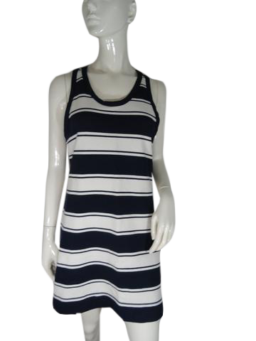 J Crew 80's Dress Navy & White Striped Size S SKU 000195-10