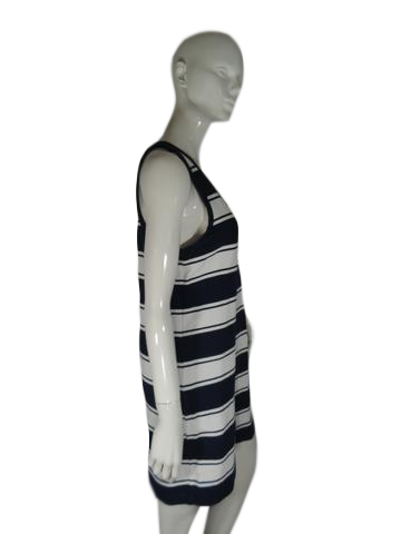 J Crew 80's Dress Navy & White Striped Size S SKU 000195-10