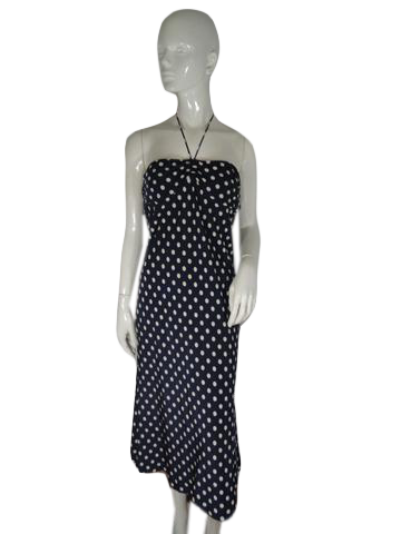 Ralph Lauren 80's Dress Navy & Cream Size 10 SKU 000195-11