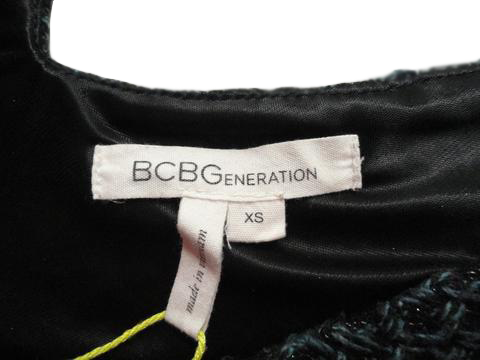 BCBG Generation  80's Shirt Teal & Black Size XS SKU 000195-16