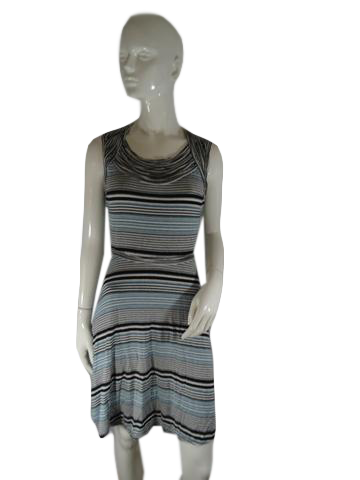 Max Studio Dress Black Teal Grey White Size S SKU 000194-11