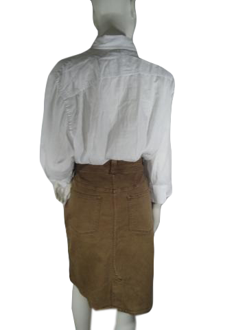 Load image into Gallery viewer, Lauren Ralph Lauren 60&amp;#39;s Jeans Skirt Lite Brown Size 16 GR SKU 000197-15

