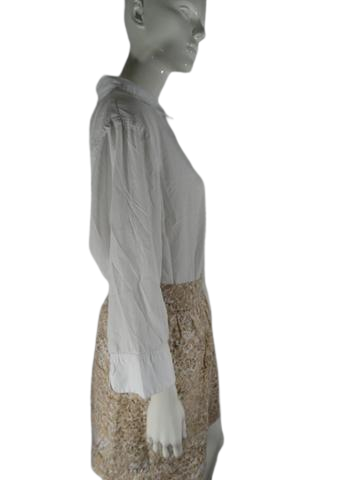 Ann Taylor Loft Skirt Tan White Print Size 2 SKU 000197-17