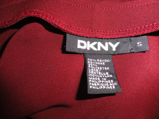 Load image into Gallery viewer, DKNY 80&amp;#39;s Burgundy Skirt Small SKU 000041
