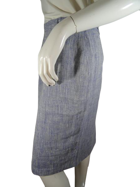 Gerard Darel Light Blue Tweed Skirt Size 42 SKU 000154