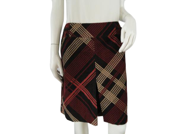 Load image into Gallery viewer, Ann Taylor LOFT Skirt Black, Maroon, Cream Size 8 SKU 000186-2
