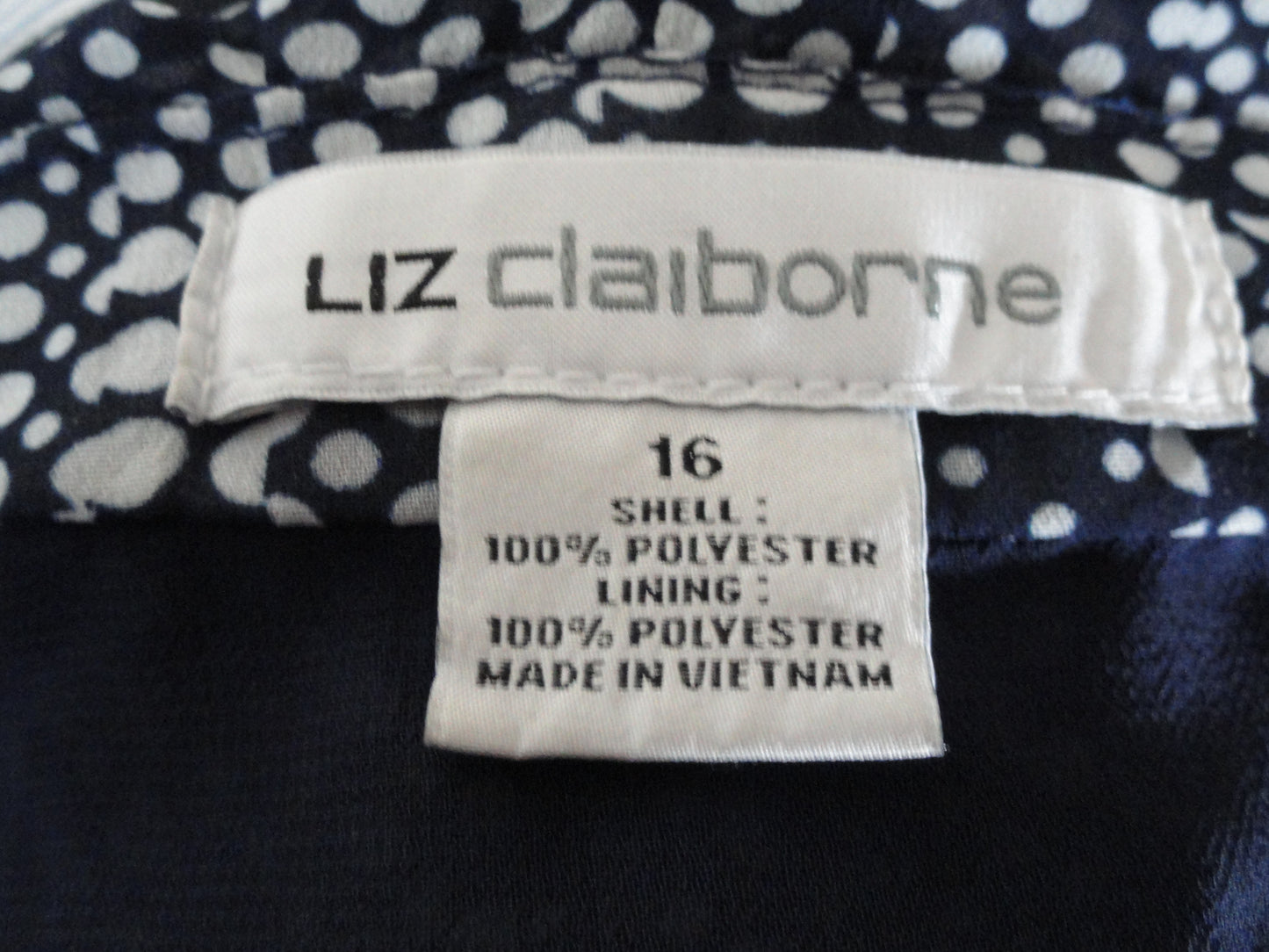 Liz Claiborne 80's Skirt Blue and White  Size 16 SKU 000186-9