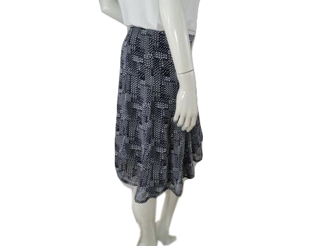 Liz Claiborne 80's Skirt Blue and White  Size 16 SKU 000186-9