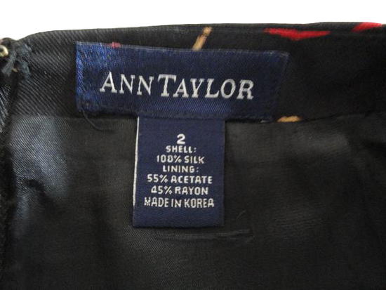Ann Taylor Skirt Black, Red, Tan Size 2 SKU 000186-13
