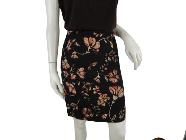Load image into Gallery viewer, Ann Taylor Skirt Black, Red, Tan Size 2 SKU 000186-13
