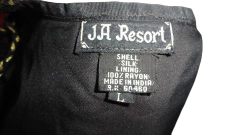 JA Resort 70's Jacket Red, Gold, Black, Green SZ L SKU 000229-1