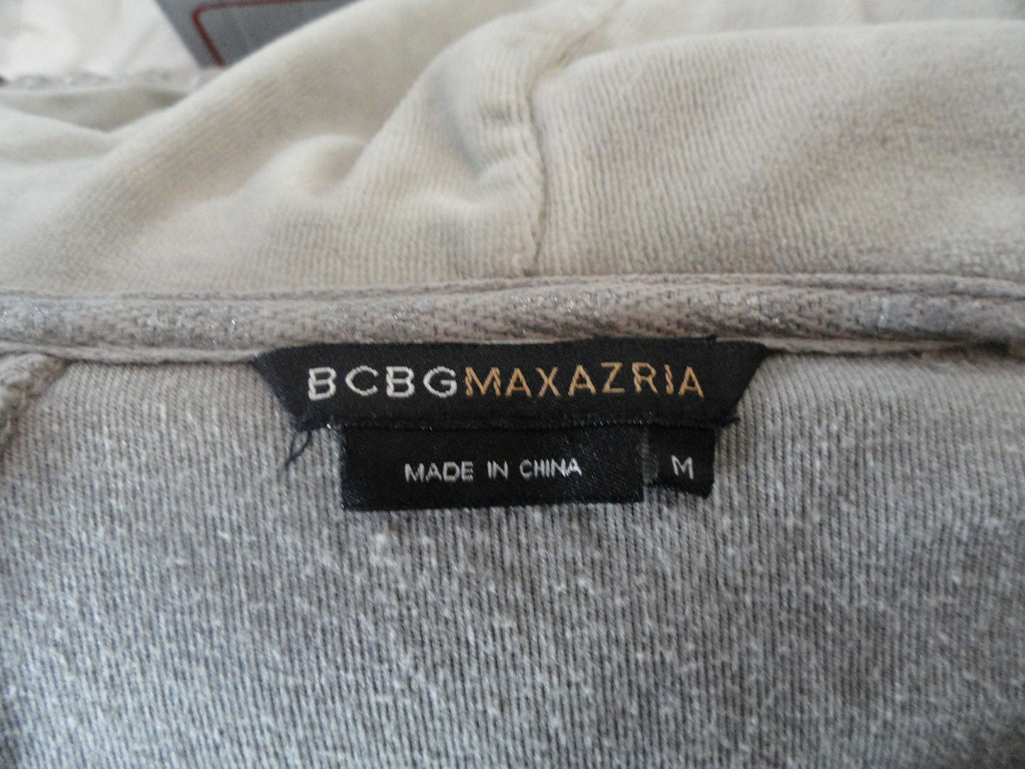 BCBG MAXAZRIA Hoodie Soft Grey Size M SKU 000227-2