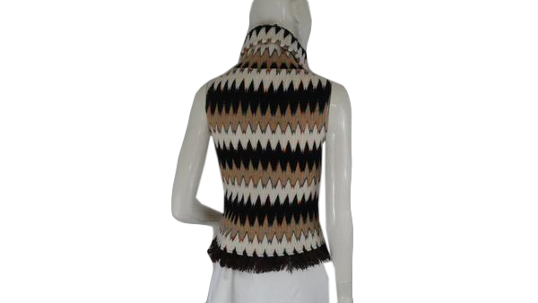 Blue Birdy Sweater Tan, Black,White  Size T2 SKU 000227-4