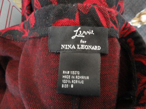 Lennie for Nina Leonard 90's Skirt Black/Red Size S SKU 000227-10