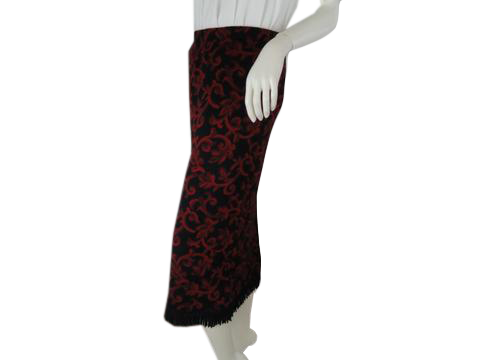Lennie for Nina Leonard 90's Skirt Black/Red Size S SKU 000227-10