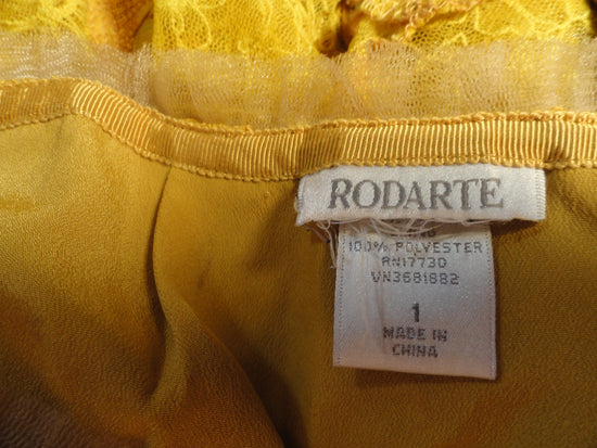Rodarte 60's 2 pc. Skirt/Top Set Mustard Yellow Size 1 SKU 000041