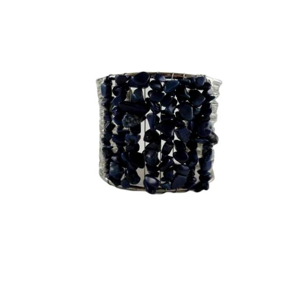 Bracelet Cuff Silver with Embellishments (SKU 000242-18)