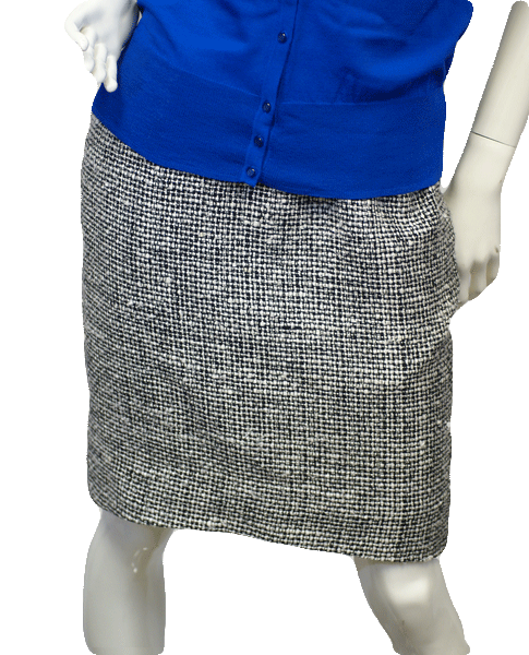 Black and White Tweed Skirt Size 8  (SKU 000004)