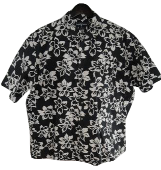 Ralph Lauren 60's Men's Shirt Black and White Size XL (bl) SKU 000161