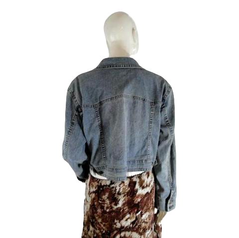 Thalia Sodi Jacket Cropped Jean Blue Size 1X SKU 000232-1