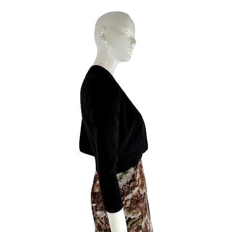 Load image into Gallery viewer, Calvin Klein 70&amp;#39;s Cropped Jacket Black Size XS SKU 000232-3
