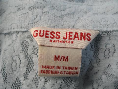 Guess Jeans 70's Top Light Blue Size M SKU 000232-5