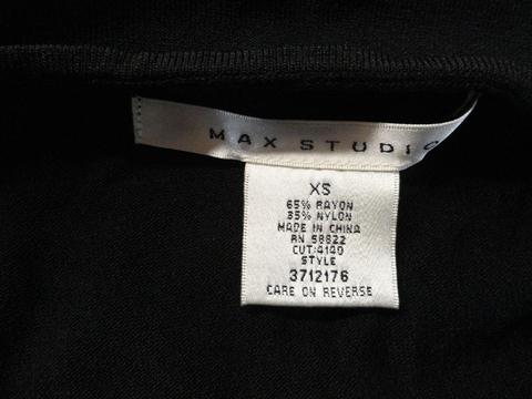 MAX STUDIO 70's Top Black Size XS SKU 000232-6
