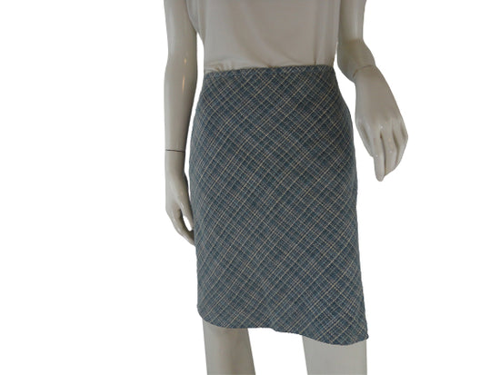 Ann Taylor Skirt Shades of Blue & Cream Size 0P SKU 000186-16