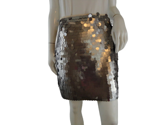Forever 21 Skirt Metallic Smokie Grey Size M NWT SKU 000241-7