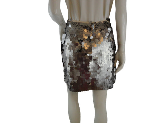 Forever 21 Skirt Metallic Smokie Grey Size M NWT SKU 000241-7