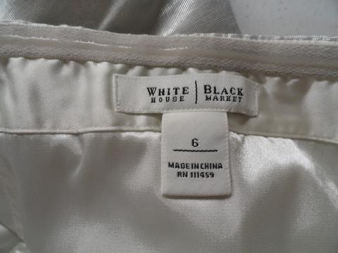 White House Black Market 90's Strapless  Top Silver Size 6 SKU 000234-8