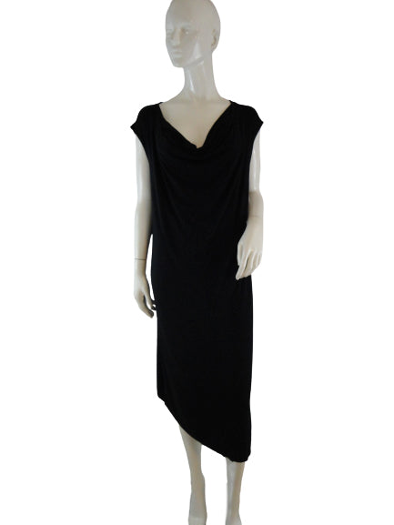 Load image into Gallery viewer, Jones New York 70&amp;#39;s Dress Long Black Size 1X SKU 000213-2
