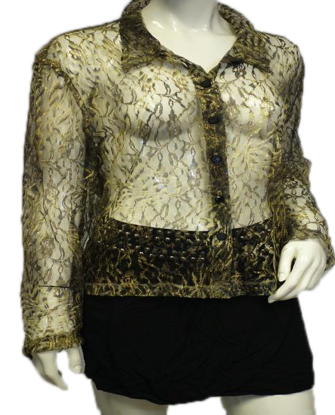Betsy's Things Top Gold Mesh Size M (SKU 000011)