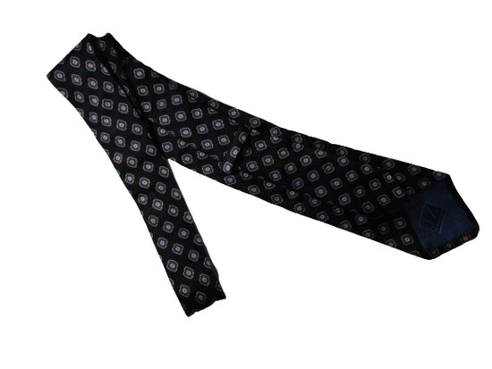 Men's J Z Richards Tie Black Pink & Blue Print SKU 000284-1 Bg1