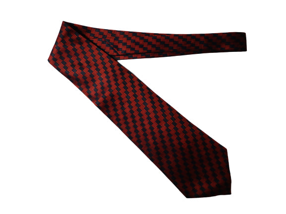 Men's Perry Ellis Collection Tie Dark Red and Navy Blue SKU 000284-4 Bg1