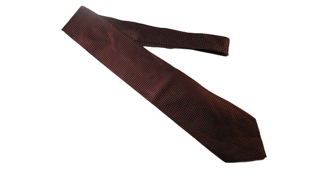 Load image into Gallery viewer, Men&amp;#39;s Calvin Klein Tie Maroon with Silver Dots SKU 000284-8 Bg1
