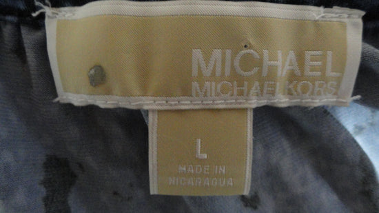 Load image into Gallery viewer, Michael Kors 90&amp;#39;s Top Black and Blue Size L SKU 000235-4
