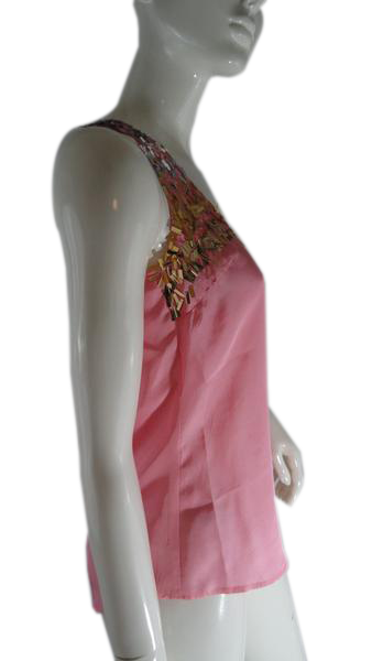 Trina Turk Razorback Top Pink Size P SKU 000237-1