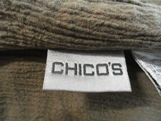 Chico's Shirt with Collar and 3/4 Sleeves Sz 2 SKU 000283-1