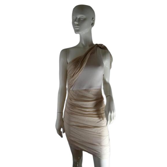 Alice + Olivia 90's Dress Beige & White Size S/P SKU 000237-6