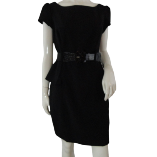 BCX Dress Black Belted Size 13 SKU 000303-1 – Designers On A Dime