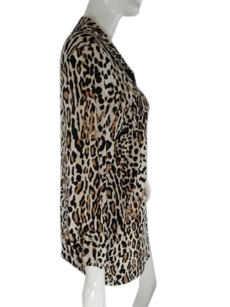 Karl Lagerfeld Top Leopard Print Size LG SKU 000237-8