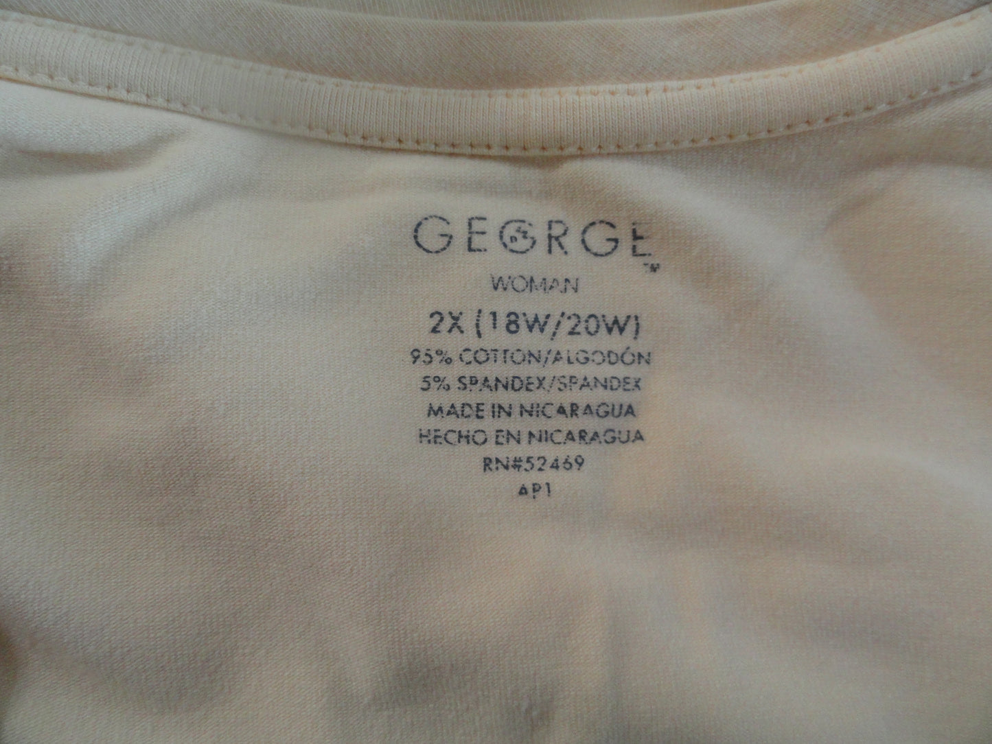 George 70's Woman Short Sleeve Shirt Sz 2X SKU 000283-9