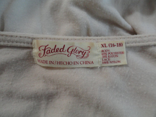Faded Glory 90's Women's Shirt Lacy Front Sz XL SKU 000283-14