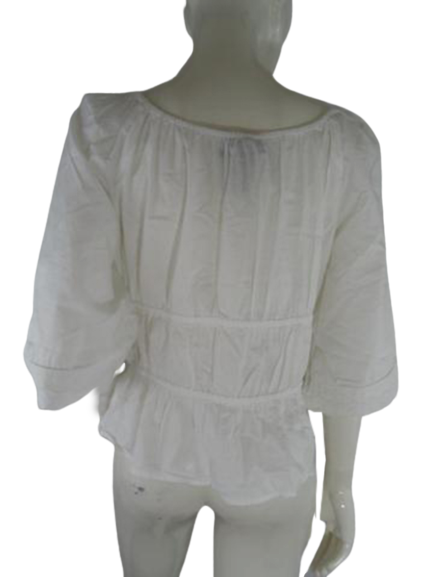 Load image into Gallery viewer, Ralph Lauren 70&amp;#39;s Top White Size L (Black) SKU 000240-7
