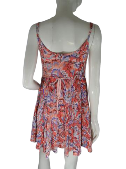 Load image into Gallery viewer, Free People Dress Peach Floral Size XS SKU 000241-2

