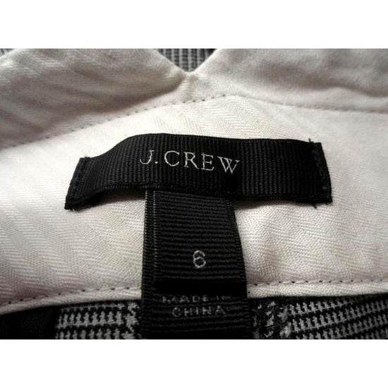 J. Crew Ladies Slacks Black/white Plaid Sz 6 SKU 000241-19