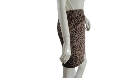 Banana Republic Skirt Brown & Tan Print Sz 2 (SKU 000243-2)