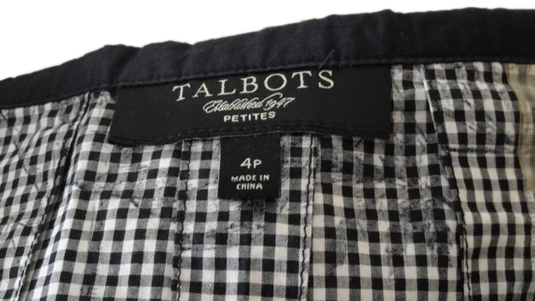 Load image into Gallery viewer, Talbots Skirt White &amp;amp; Black Sz 4P (SKU 000243-4)
